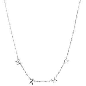 Mama Monogram Layering Necklace - Silver